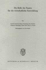 E-book, Die Rolle des Staates für die wirtschaftliche Entwicklung., Duncker & Humblot