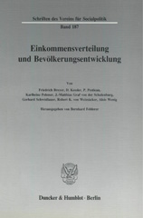 E-book, Einkommensverteilung und Bevölkerungsentwicklung., Duncker & Humblot