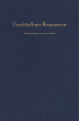 eBook, Erschöpfbare Ressourcen. : Verhandlungen auf der Arbeitstagung der Gesellschaft für Wirtschafts- und Sozialwissenschaften - Verein für Socialpolitik - in Mannheim vom 24. - 26. September 1979., Duncker & Humblot