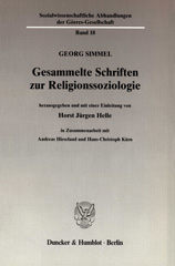 E-book, Gesammelte Schriften zur Religionssoziologie. : Hrsg. und mit einer Einl. von Horst Jürgen Helle in Zusammenarb. mit Andreas Hirseland - Hans-Christoph Kürn., Duncker & Humblot