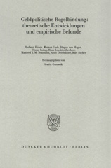 eBook, Geldpolitische Regelbindung : theoretische Entwicklungen und empirische Befunde., Duncker & Humblot