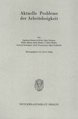 E-book, Aktuelle Probleme der Arbeitslosigkeit., Duncker & Humblot