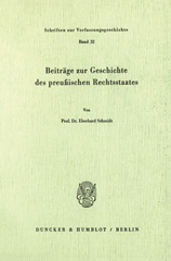 E-book, Beiträge zur Geschichte des preußischen Rechtsstaates., Duncker & Humblot