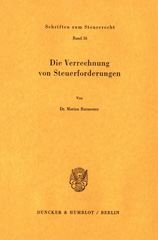 E-book, Die Verrechnung von Steuerforderungen., Duncker & Humblot