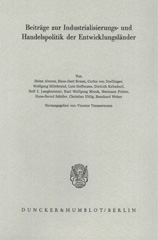 eBook, Beiträge zur Industrialisierungs- und Handelspolitik der Entwicklungsländer., Duncker & Humblot