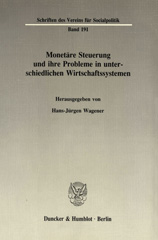 E-book, Monetäre Steuerung und ihre Probleme in unterschiedlichen Wirtschaftssystemen., Duncker & Humblot