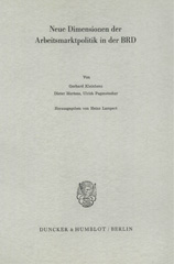 E-book, Neue Dimensionen der Arbeitsmarktpolitik in der BRD., Duncker & Humblot
