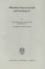 E-book, Öffentliche Finanzwirtschaft und Verteilung IV., Duncker & Humblot