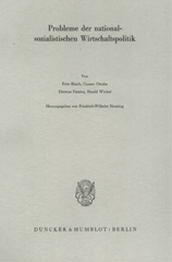 E-book, Probleme der nationalsozialistischen Wirtschaftspolitik., Duncker & Humblot