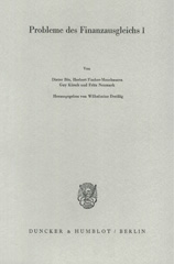 E-book, Probleme des Finanzausgleichs I., Duncker & Humblot