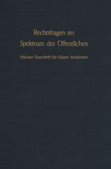 E-book, Rechtsfragen im Spektrum des Öffentlichen. : Mainzer Festschrift für Hubert Armbruster., Duncker & Humblot