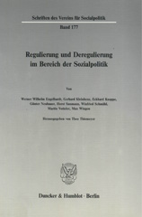 E-book, Regulierung und Deregulierung im Bereich der Sozialpolitik., Duncker & Humblot