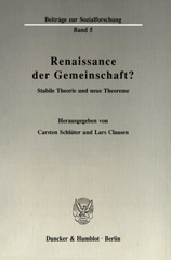 eBook, Renaissance der Gemeinschaft? : Stabile Theorie und neue Theoreme., Duncker & Humblot