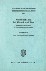 eBook, Sozialverhalten bei Mensch und Tier. : Ein Symposion der Akademie der Wissenschaften und der Literatur., Duncker & Humblot