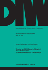 eBook, Struktur und Wettbewerbsfähigkeit der Schuhindustrie in der Bundesrepublik Deutschland., Duncker & Humblot