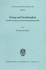 E-book, Vertrag und Unwirksamkeit : bei 18 des Gesetzes gegen Wettbewerbsbeschränkungen (GWB)., Duncker & Humblot