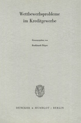 E-book, Wettbewerbsprobleme im Kreditgewerbe., Duncker & Humblot