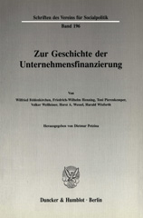 E-book, Zur Geschichte der Unternehmensfinanzierung., Duncker & Humblot