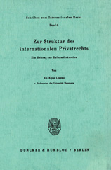 E-book, Zur Struktur des internationalen Privatrechts. : Ein Beitrag zur Reformdiskussion., Duncker & Humblot