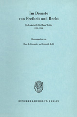 eBook, Im Dienste von Freiheit und Recht. : Gedenkschrift für Hans Weiler 1920-1966., Duncker & Humblot