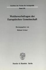 E-book, Wettbewerbsfragen der Europäischen Gemeinschaft., Duncker & Humblot