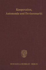 E-book, Kooperation, Autonomie und Devisenmarkt., Duncker & Humblot