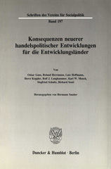 E-book, Konsequenzen neuerer handelspolitischer Entwicklungen für die Entwicklungsländer., Duncker & Humblot