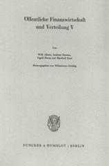 E-book, Öffentliche Finanzwirtschaft und Verteilung V., Duncker & Humblot