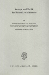 E-book, Konzept und Kritik des Humankapitalansatzes., Duncker & Humblot