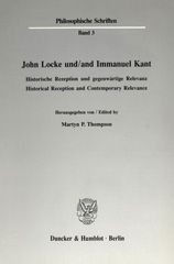 E-book, John Locke und - and Immanuel Kant. : Historische Rezeption und gegenwärtige Relevanz - Historical Reception and Contemporary Relevance., Duncker & Humblot