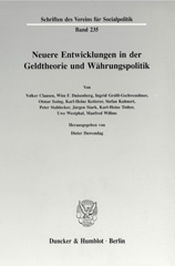 eBook, Neuere Entwicklungen in der Geldtheorie und Währungspolitik., Duncker & Humblot