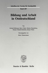 E-book, Bildung und Arbeit in Ostdeutschland., Duncker & Humblot