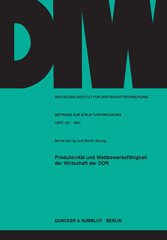 E-book, Produktivität und Wettbewerbsfähigkeit der Wirtschaft der DDR., Duncker & Humblot
