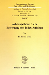 E-book, Arbitragetheoretische Bewertung von Index-Anleihen., Ebertz, Thomas, Duncker & Humblot