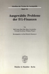 E-book, Ausgewählte Probleme der EG-Finanzen., Duncker & Humblot