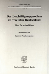 E-book, Das Beschäftigungsproblem im vereinten Deutschland. : Eine Zwischenbilanz., Duncker & Humblot