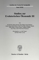 E-book, Studien zur Evolutorischen Ökonomik III. : Evolutorische Mikro- und Makroökonomik., Duncker & Humblot