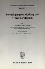 E-book, Beschäftigungsentwicklung und Arbeitsmarktpolitik., Duncker & Humblot