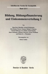 E-book, Bildung, Bildungsfinanzierung und Einkommensverteilung I., Duncker & Humblot