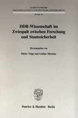 eBook, DDR-Wissenschaft im Zwiespalt zwischen Forschung und Staatssicherheit., Duncker & Humblot