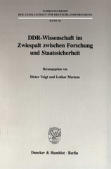 E-book, DDR-Wissenschaft im Zwiespalt zwischen Forschung und Staatssicherheit., Duncker & Humblot