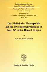 E-book, Der Einfluß der Finanzpolitik auf die Investitionsentwicklung in den USA unter Ronald Reagan., Duncker & Humblot