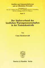 E-book, Der Stufenverbund der ländlichen Warengenossenschaften in der Fusionskontrolle., Duncker & Humblot