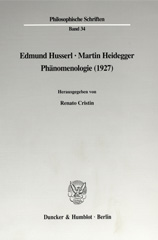 eBook, Edmund Husserl - Martin Heidegger : Phänomenologie (1927)., Duncker & Humblot