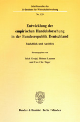 E-book, Entwicklung der empirischen Handelsforschung in der Bundesrepublik Deutschland. : Rückblick und Ausblick., Duncker & Humblot