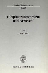 E-book, Fortpflanzungsmedizin und Arztrecht., Duncker & Humblot