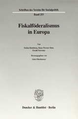 eBook, Fiskalföderalismus in Europa., Duncker & Humblot