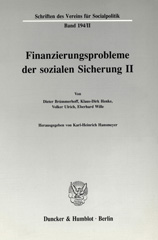 eBook, Finanzierungsprobleme der sozialen Sicherung II., Duncker & Humblot