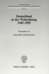 E-book, Deutschland in der Weltordnung 1945 - 1995., Duncker & Humblot