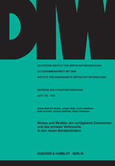 E-book, Niveau und Struktur der verfügbaren Einkommen und des privaten Verbrauchs in den neuen Bundesländern., Duncker & Humblot